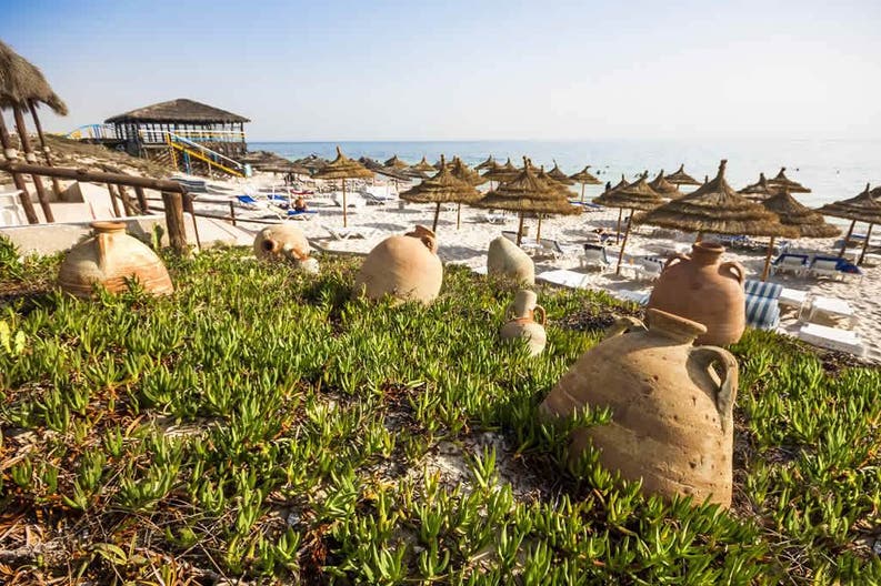 La spiaggia di Port El Kantaoui in Tunisia