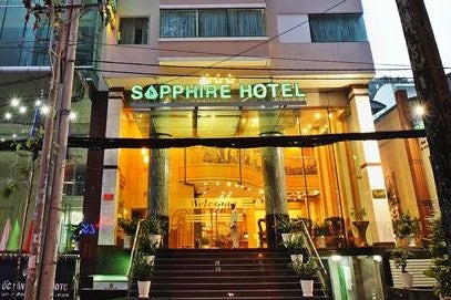 Ingresso del Sapphire Hotel di Saigon in Vietnam