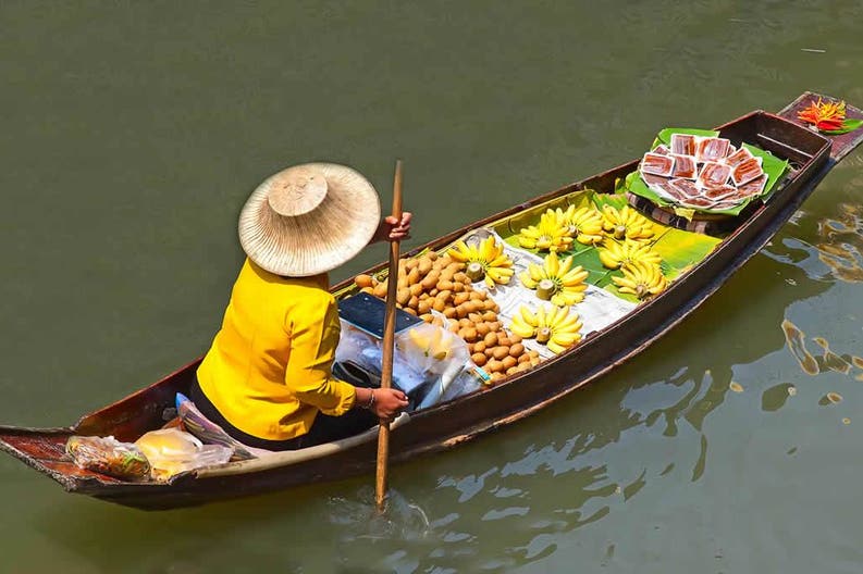 Floating market in Vietnam