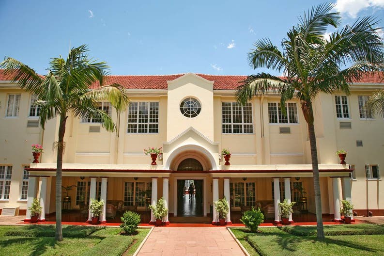 Victoria Falls Hotel entrance